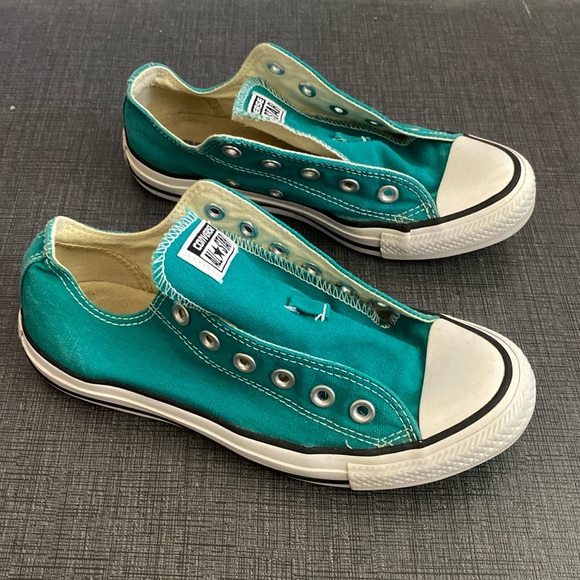 Converse all stars low top sneakers turquoise aqua 7 - Picture 1 of 10